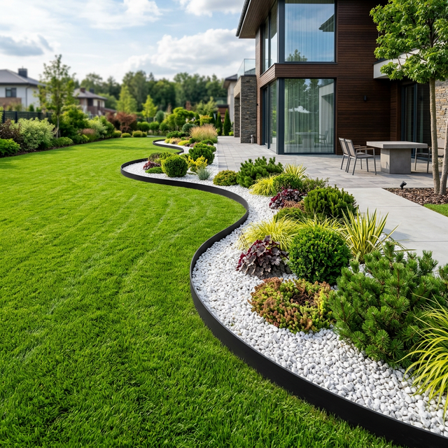 Kavisli Bahçe ve Peyzaj Sınırlama İşlemi