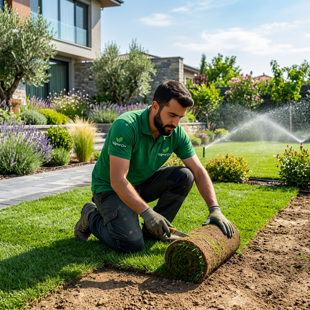 Yağmur Çim çalışanı