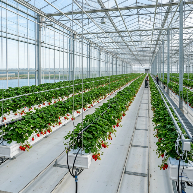 Modern Seralarda Çilek Oluğu Sistemleri